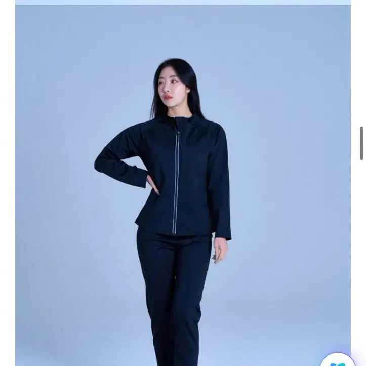 [BUNJANG] ELVA Women's Black Training Set (Sweat Suit) / ELVA 여성 트레이닝 세트 블랙 (땀복)