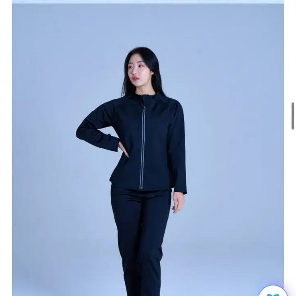 [BUNJANG] ELVA Women's Black Training Set (Sweat Suit) / ELVA 여성 트레이닝 세트 블랙 (땀복)