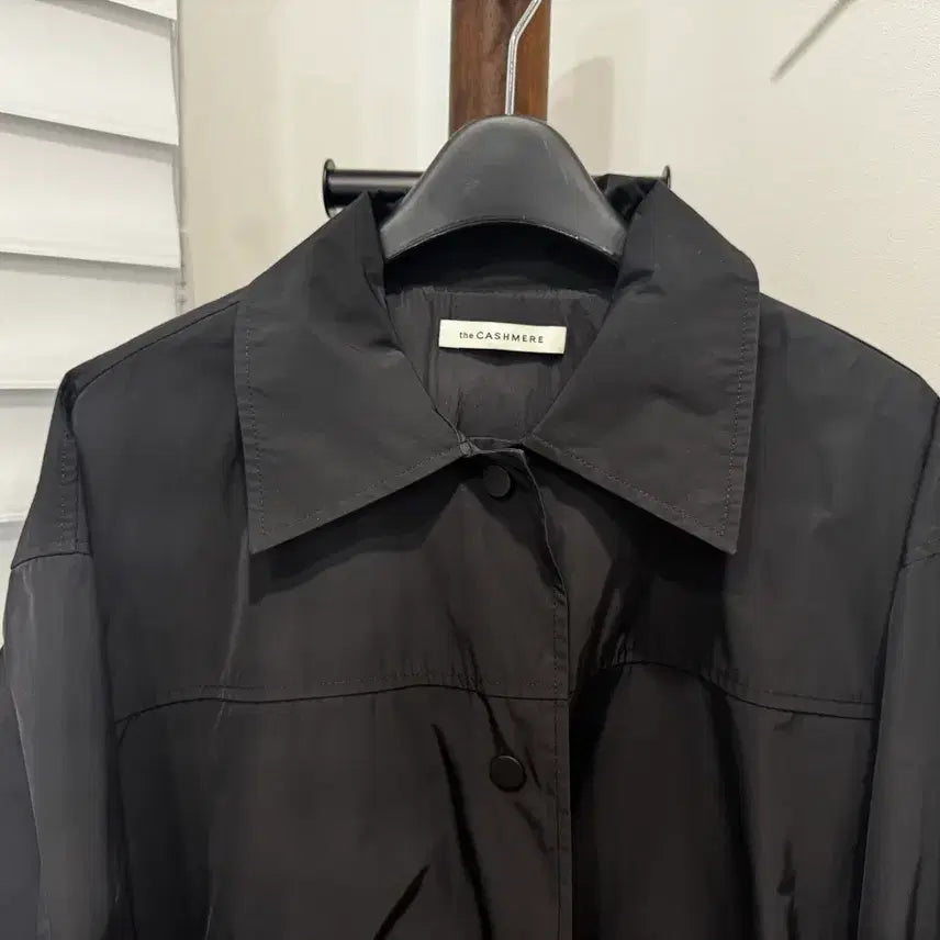 [BUNJANG] THE CASHMERE Shirt-Style Jumper Black / 한섬 THE CASHMERE 셔츠형 점퍼