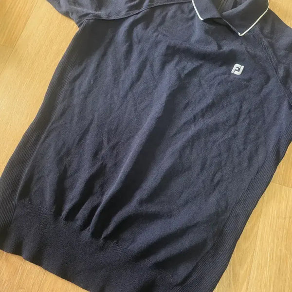 [BUNJANG] FootJoy Golfwear Navy Short-Sleeve Knit Top / 풋조이 골프웨어 네이비 반팔 니트