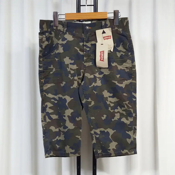 [BUNJANG] Levi's Men's Camo Pattern Military Stretch Shorts / 리바이스 새상품 남성 카모패턴 밀리터리 스판 반바지 29추천 오일장