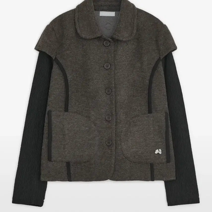 [BUNJANG] Hug Your Skin Round Collar Knit Jacket (Brown) / 허그유어스킨 라운드 카라 니트 자켓(브라운)
