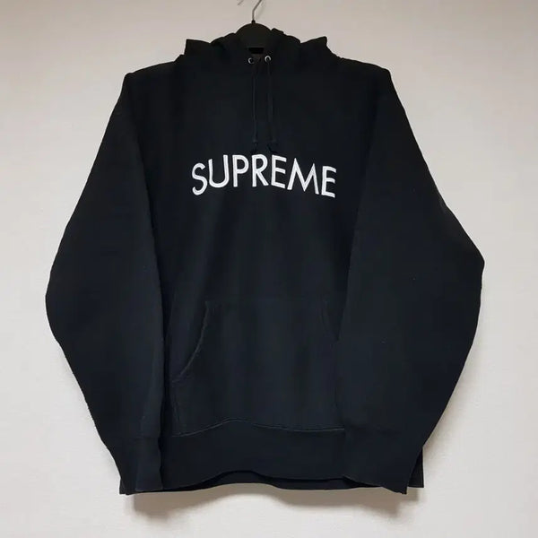 [BUNJANG] Supreme Capital Hooded T-Shirt Black FW22 / 슈프림 캐피탈 후드 티셔츠 블랙 22FW