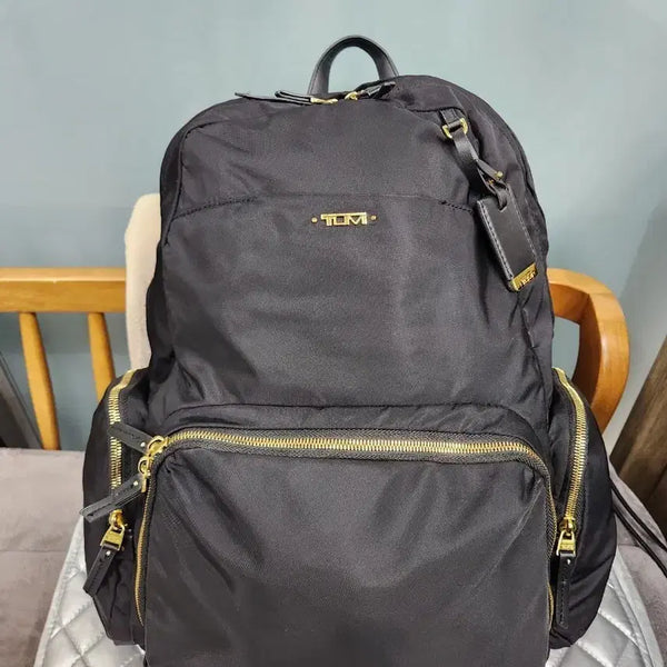 [BUNJANG] Tumi Women's Backpack Black Gold Zipper / 투미 백팩 블랙 골드지퍼