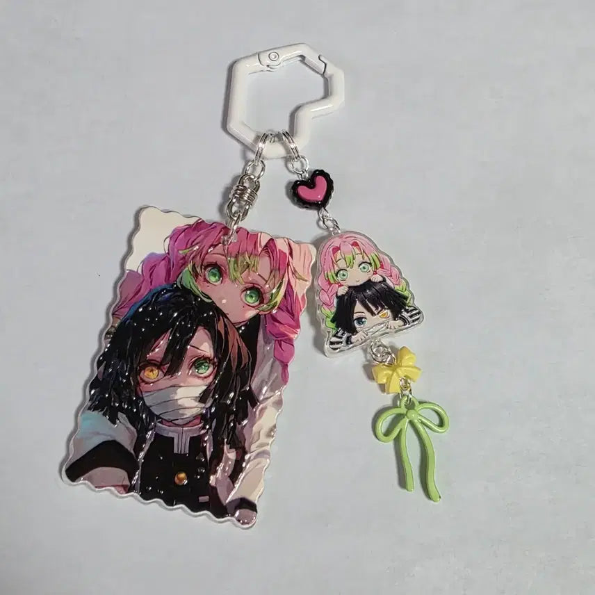 [BUNJANG] Demon Slayer Iguro Mitsuri Handmade Acrylic Keychain / 귀멸의칼날 이구로 미츠리 키링