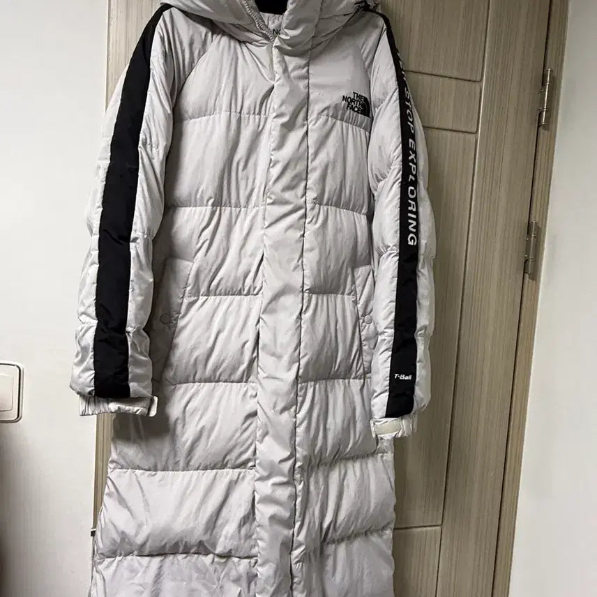 [BUNJANG] The North Face Stanley TBall Coat Men's Long Padding Jumper (Size M) Light Grey / 노스페이스 스탠리 티볼 코트 남성 롱패딩 점퍼 95 (M) 연그레이
