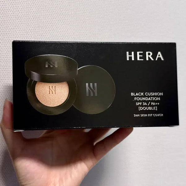 [BUNJANG] Hera Black Cushion Foundation SPF34 (21N1 Vanilla) - Refill Included / 헤라 블랙 쿠션 파운데이션 21N1 바닐라 본품+리필 (1개)