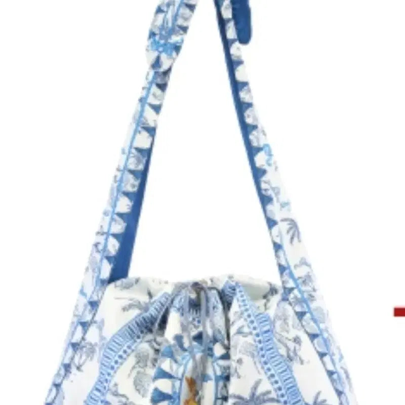 [BUNJANG] WeWe Seoul WeWe Bag Shoulder Bag Blue Pattern / 위위서울 위위백
