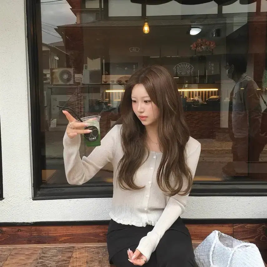 [BUNJANG] Live Hour Summer Linen Cardigan - Silver / 리브아워 썸머 린넨 가디건 실버