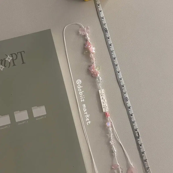 [BUNJANG] Handmade Sakura Beaded Bookmark / {handmade} 사쿠라 비즈 책갈피/끈갈피
