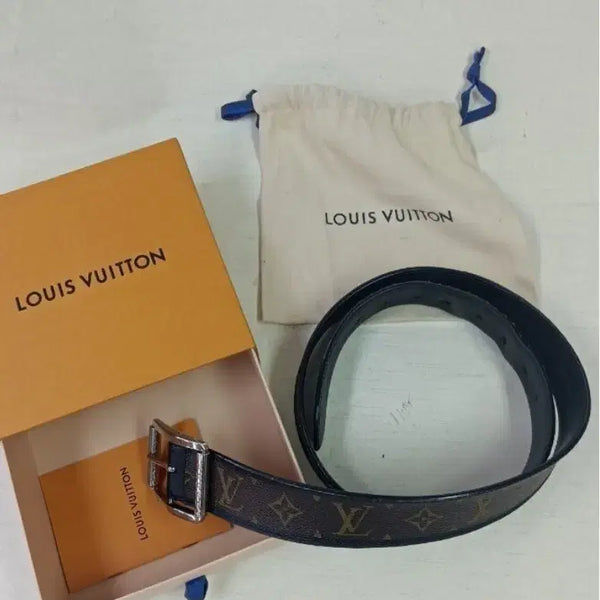 [BUNJANG] Louis Vuitton Monogram Eclipse LV Initial Belt / [정품] 루이비통 모노그램 이클립스 LV 이니셜 벨트