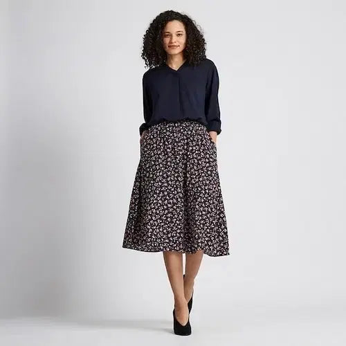 [BUNJANG] Uniqlo Printed Flare Skirt / UNIQLO 프린트 플레어 스커트
