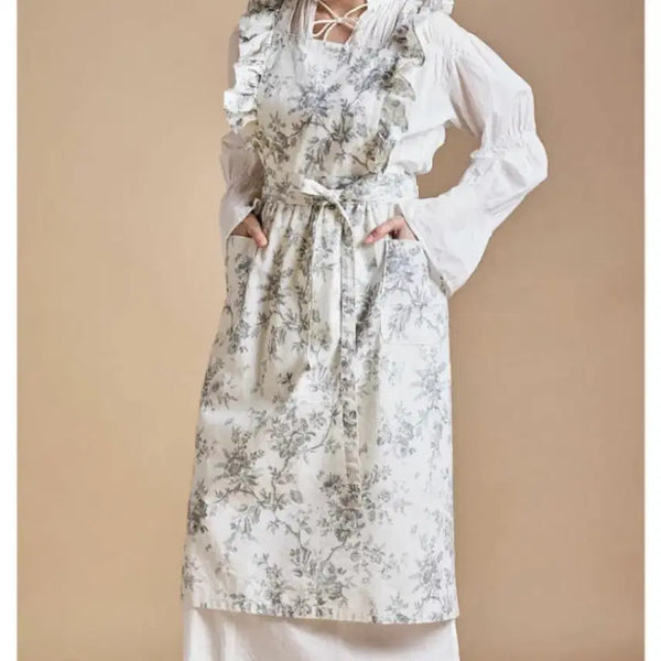 [BUNJANG] Laura Ashley Floral Pattern Apron / 로라애슐리 앞치마(블루 색상)