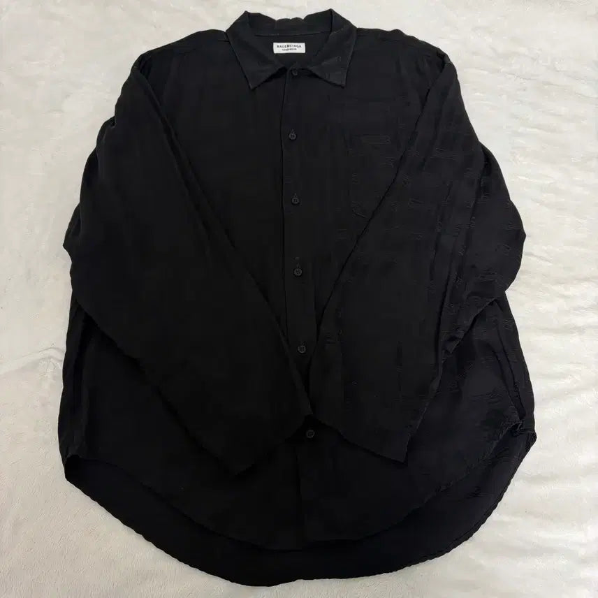 [BUNJANG] Balenciaga BB Silk Pajama Shirt / 발렌시아가 BB 파자마 실크셔츠 34