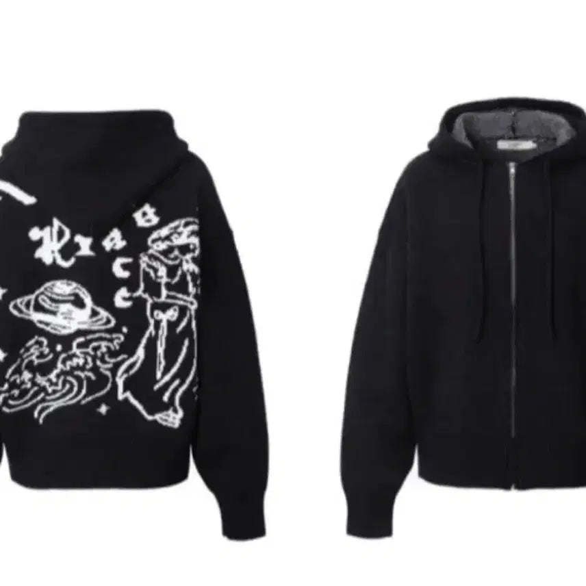 [BUNJANG] 3Times Venus Zip-Up Hoodie Black S / 쓰리타임즈 비너스 후드집업 블랙 S // 보헤미안서울 라부부 몬치치