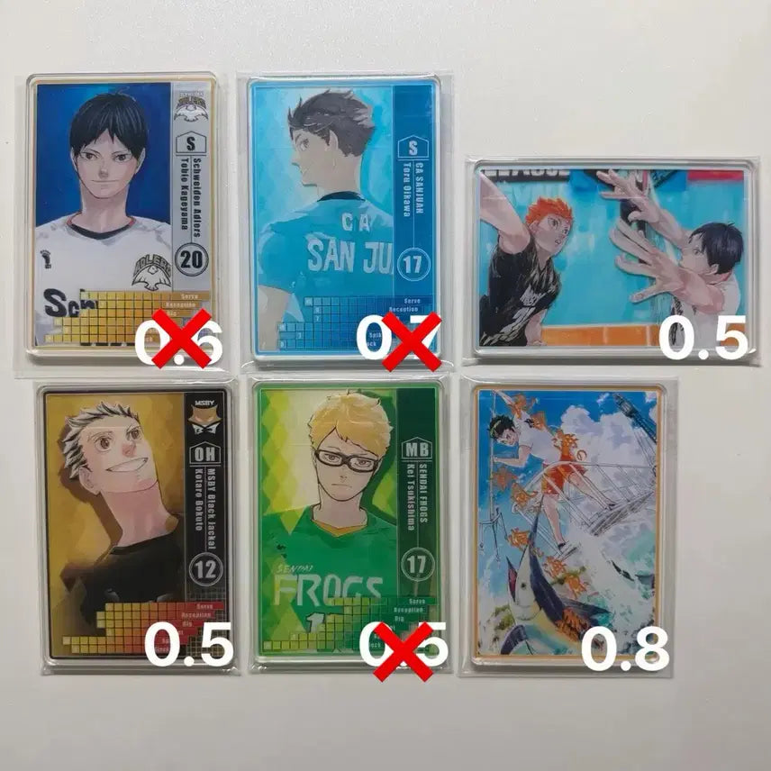 [BUNJANG] Haikyuu!! Status Acrylic Stands Nishinoya, Oikawa, Kageyama, Bokuto, Tsukishima / 하이큐 스테이터스 아크릴 니시노야,오이카와,카게야마,보쿠토,츠키시마