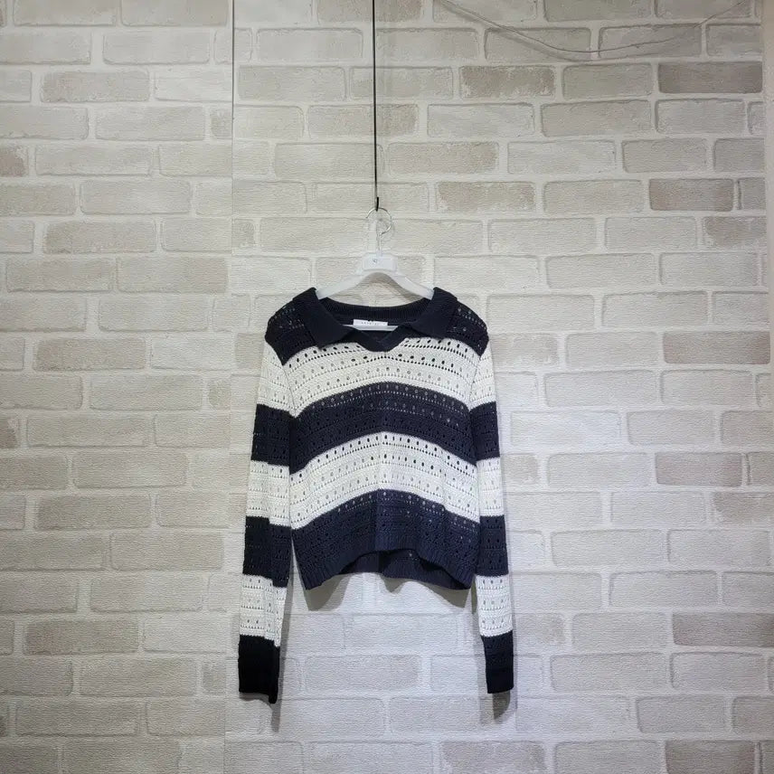 [BUNJANG] Knit Tee - Free Size / ㅎ1423 카라 니트티 F