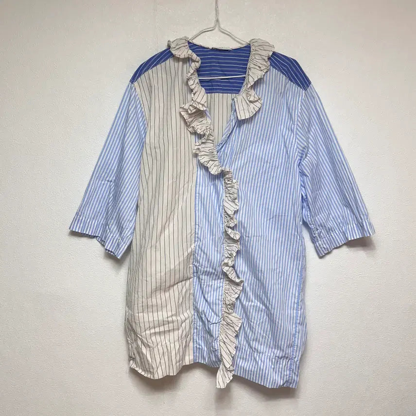 [BUNJANG] Sandro Striped Shirt Dress / sandro 산드로 스트라이프 셔츠원피스 38