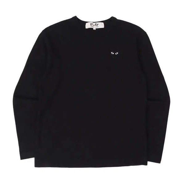 [BUNJANG] Comme des Garçons Black Heart Patch Long Sleeve T-shirt / 꼼데가르송 블랙 하트와펜 롱슬리브 티셔츠