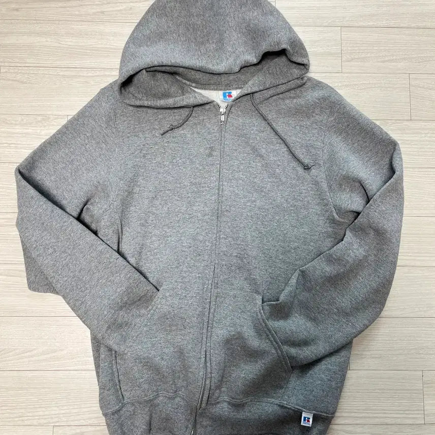[BUNJANG] Russell Athletic Full Zip-Up Hoodie Grey M / 러셀 애슬레틱 풀집업 후드 그레이 M