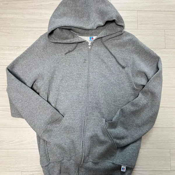 [BUNJANG] Russell Athletic Full Zip-Up Hoodie Grey M / 러셀 애슬레틱 풀집업 후드 그레이 M