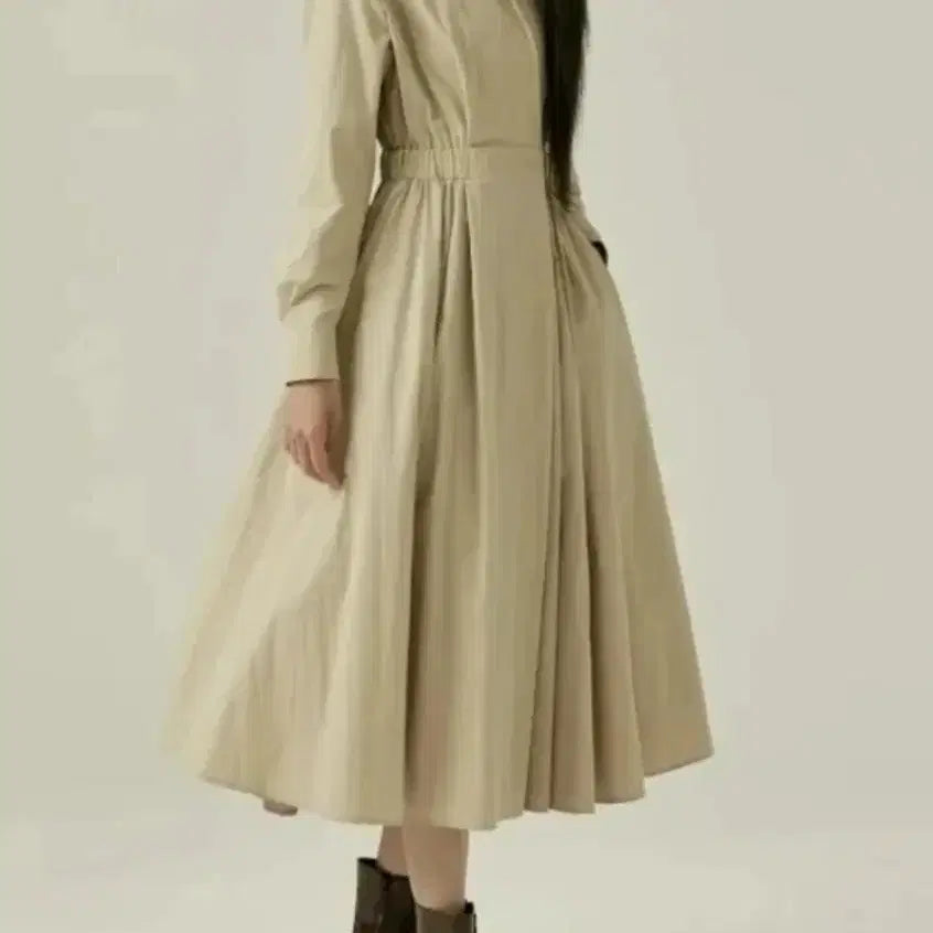 [BUNJANG] Kim Seo Ryong Beige Flare Dress / 김서룡 원피스(택부착새상품)