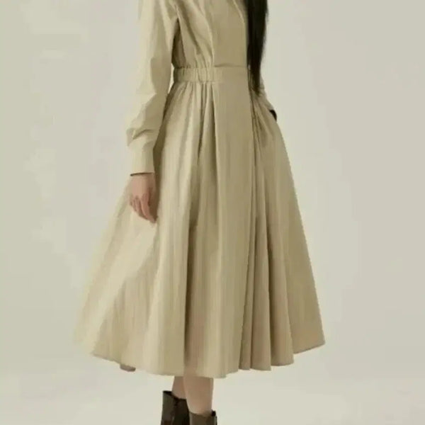 [BUNJANG] Kim Seo Ryong Beige Flare Dress / 김서룡 원피스(택부착새상품)