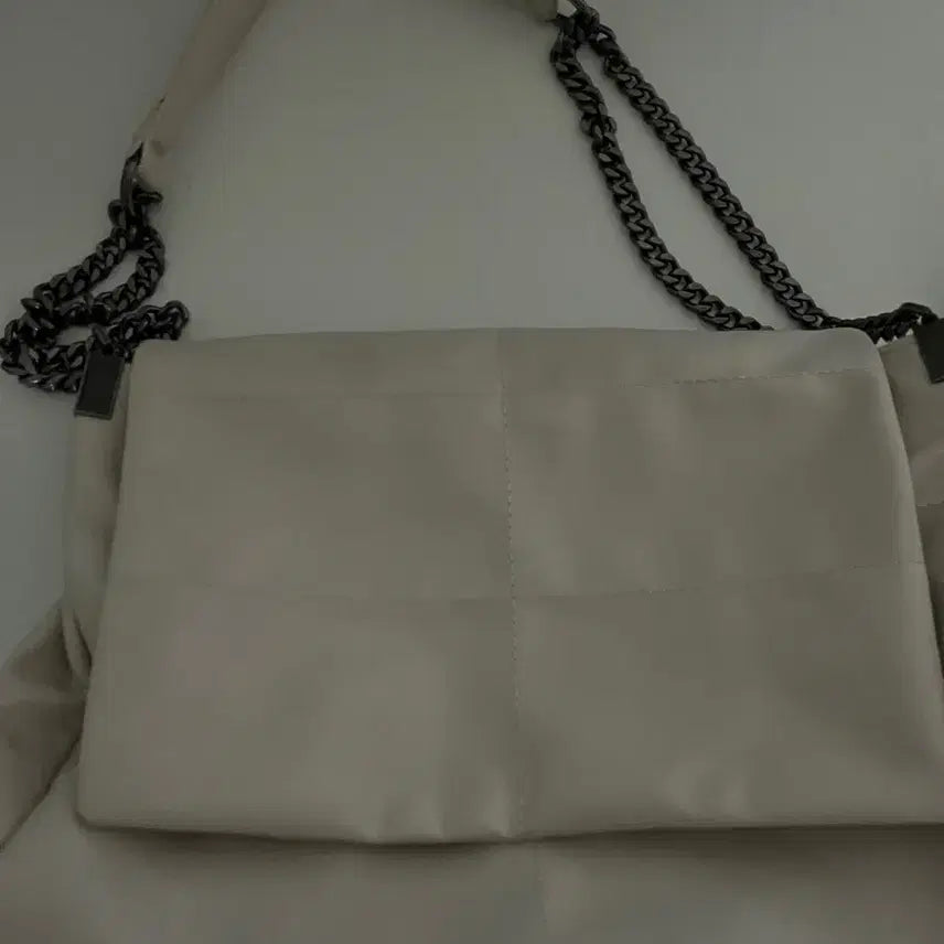 [BUNJANG] Zara Yuna Quilted Chain Shoulder Bag White / 자라 있지 유나 가방 (화이트)