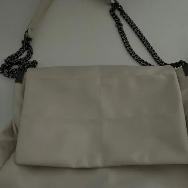 [BUNJANG] Zara Yuna Quilted Chain Shoulder Bag White / 자라 있지 유나 가방 (화이트)
