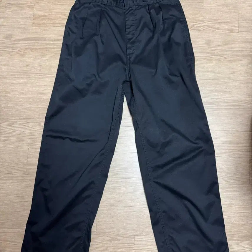 [BUNJANG] nanamica Double Pleats Wide Pants Black Size 30 / 나나미카 더블 플리츠 와이드 팬츠 블랙 30 사이즈