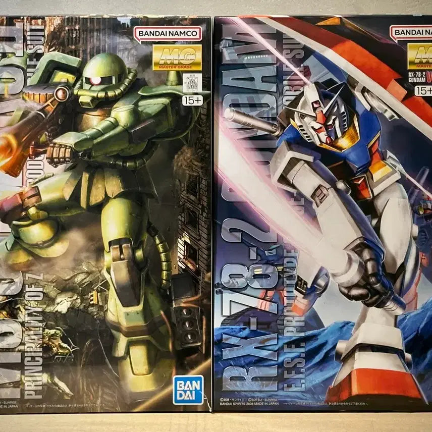 [BUNJANG] Bandai Master Grade RX-78-2 Gundam Ver. 2.0 & Zaku II Ver. 2.0 Bundle Set / 반다이 MG 퍼스트 건담 Ver. 2.0+사병용 자쿠 2.0 새상품