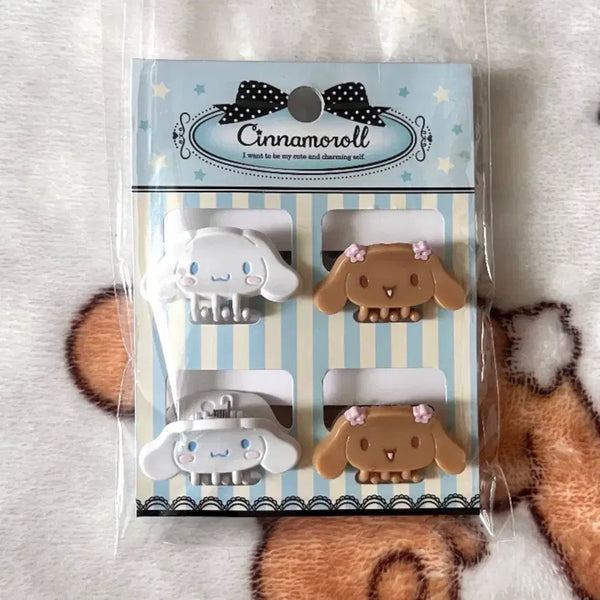 [BUNJANG] Sanrio Cinnamoroll Mocha Mini Hairpin & Clip Set / 산리오 시나모롤 모카 미니 헤어핀 머리 집게 세트