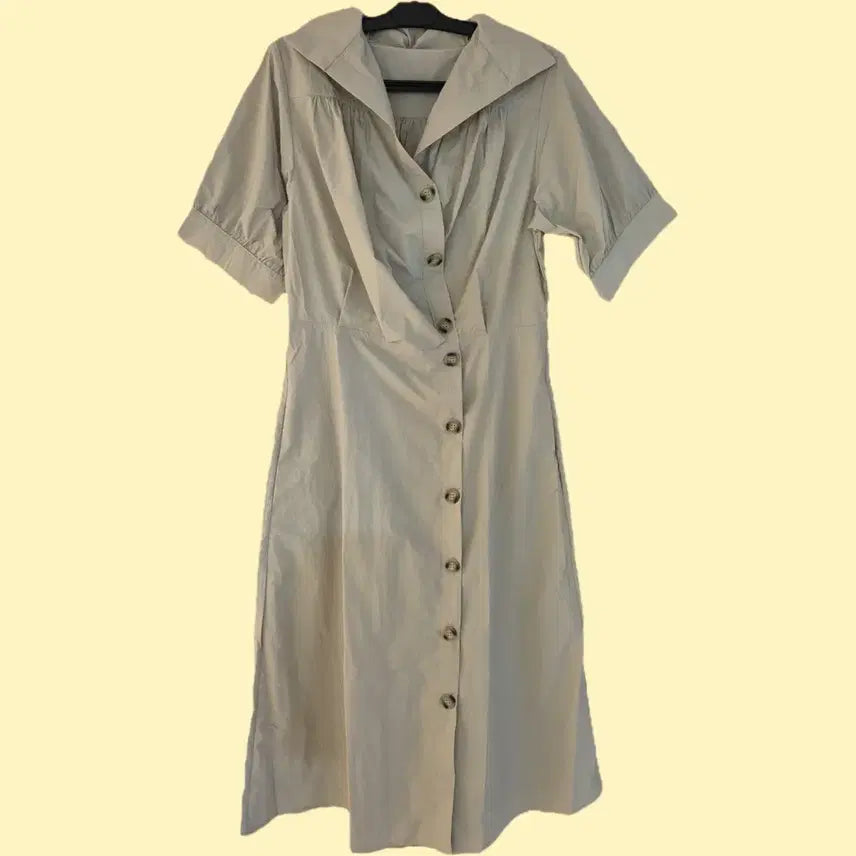 [BUNJANG] Beige Shirt Dress / 베이지 셔츠 원피스(새상품)