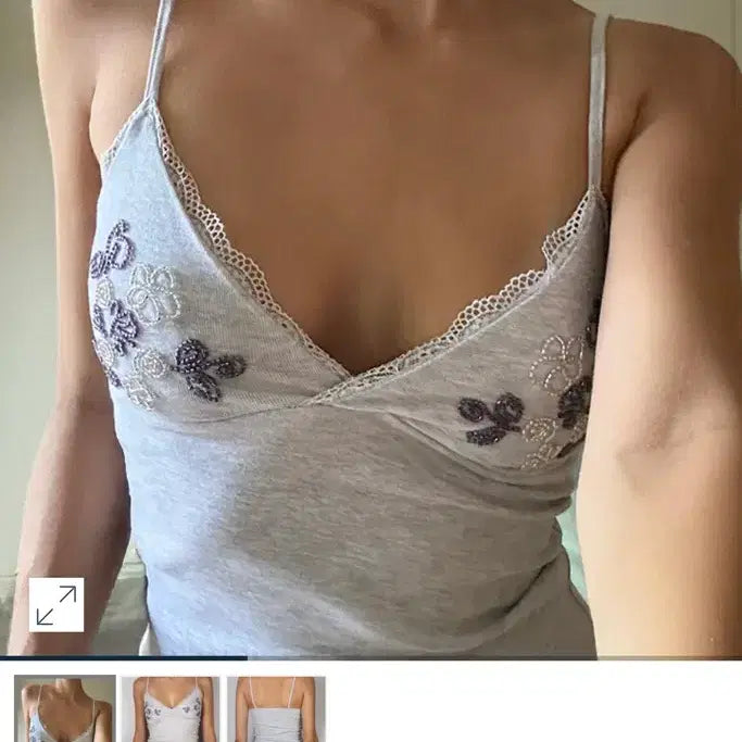 [BUNJANG] Subdued V-Neck Knit Top / subdued 비즈 브이넥 탑