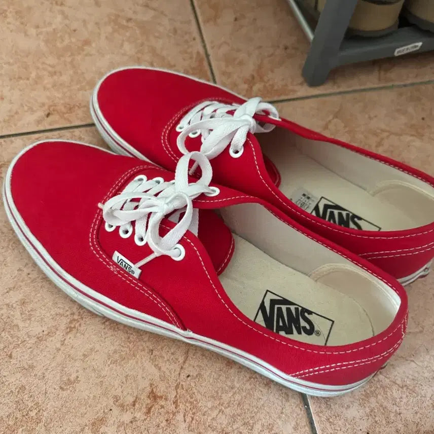 [BUNJANG] Vans Authentic Red Sneakers / 반스 어센틱 레드 스니커즈