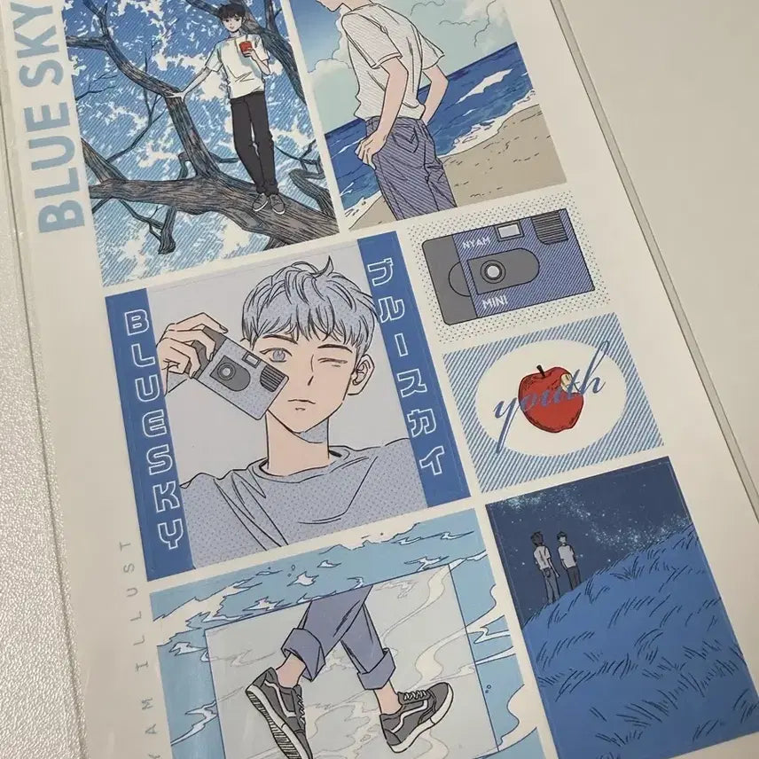 [BUNJANG] Park Nyam Blue Sky Postcard/Sticker Pack / 박냠님 블루스카이 엽서/스티커팩