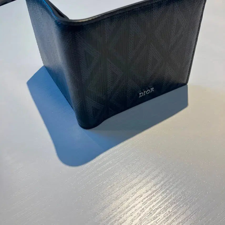 [BUNJANG] Dior Compact Wallet Black CD Diamond Canvas / 디올 컴팩트 지갑 블랙 CD 다이아몬드 캔버스