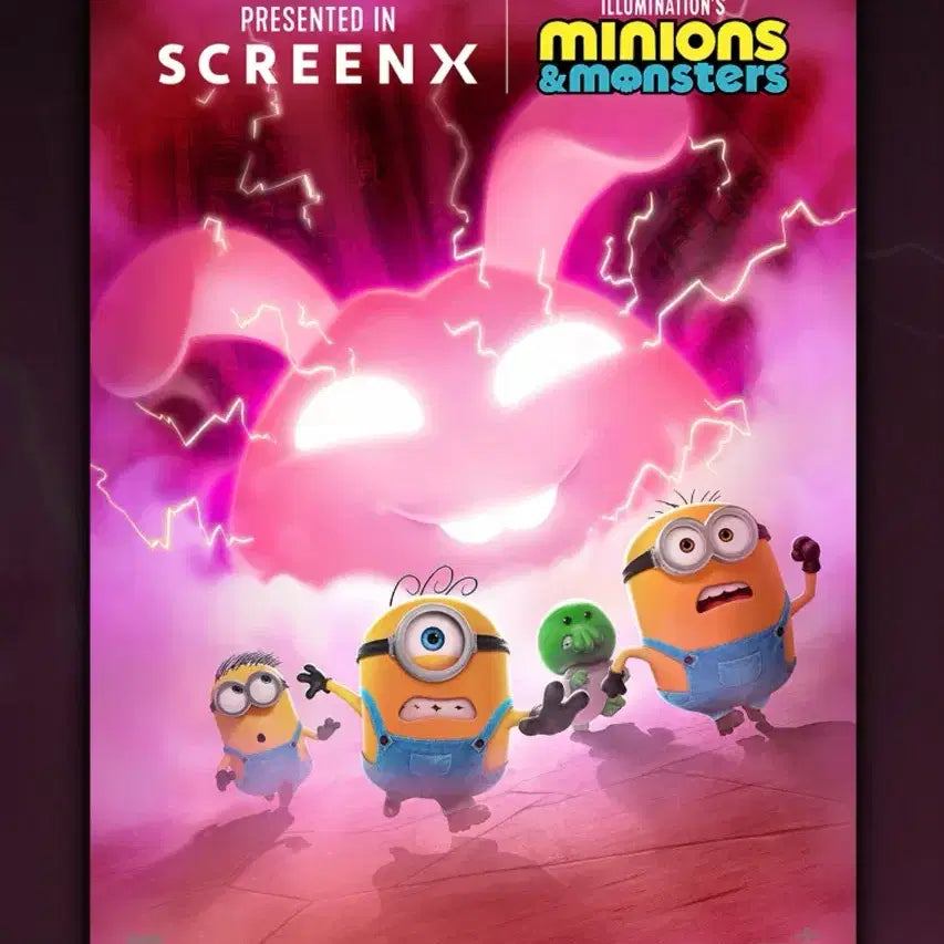 [BUNJANG] Minions & Monsters ScreenX Poster and Original Phone Strap Bundle Set / [미니언즈&몬스터즈] (2종) 스크린엑스 포스터, 오리지널 폰스트랩