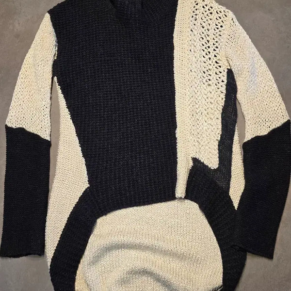 [BUNJANG] Helmut Lang Colorblock Knit Sweater / 헬무트 랭 배색 니트 스웨터 M