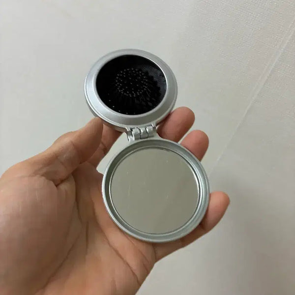 [BUNJANG] Compact Portable Brush Mirror Comb / 콤팩트 휴대용 브러쉬  손거울 빗