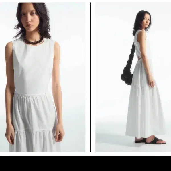[BUNJANG] COS Sleeveless Maxi Dress White Size 38 / 코스 COS 민소매 맥시 원피스 화이트 38 사이즈