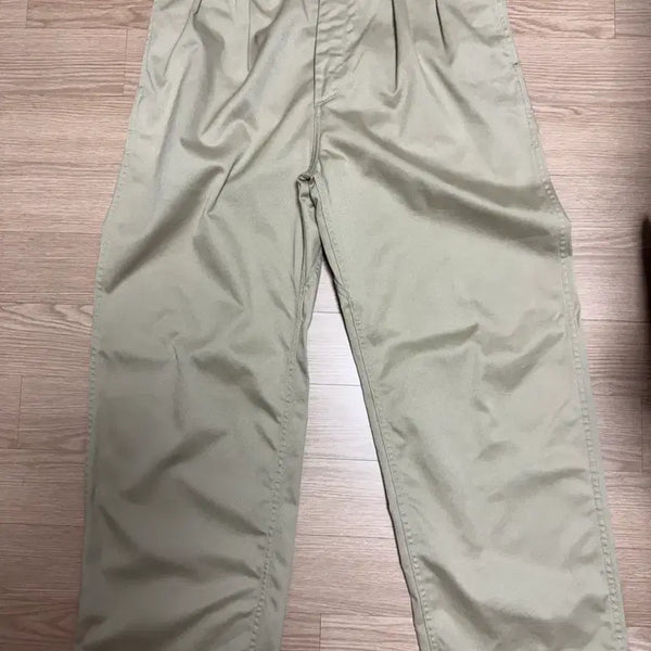 [BUNJANG] nanamica Double Pleats Wide Pants Khaki 32 / 나나미카 더블 플리츠 와이드 팬츠 카키 32 사이즈