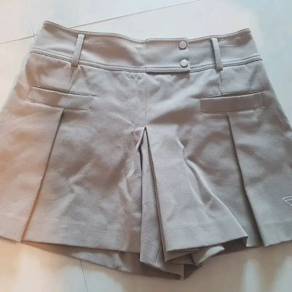[BUNJANG] South Cape Women's Pleated Skirt Beige / 사우스케이프 플리츠 스커트 베이지70 레깅스73(67-70느낌)