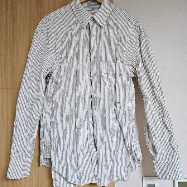 [BUNJANG] Wooyoungmi Striped Crinkle Shirt / 우영미 스트라이프 크링클 셔츠(50, 105)