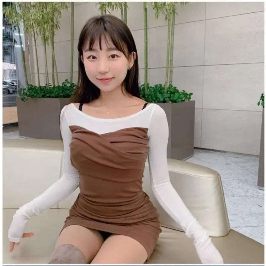 [BUNJANG] Five Closet Layered Mini Dress / (미착용) 파이브클로젯 원피스