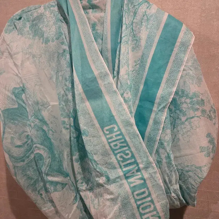 [BUNJANG] Christian Dior Toile de Jouy Scarf Cover-Up Pareo / 크리스찬디올 트왈드주이 스카프 커버업