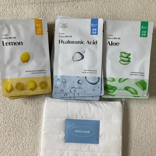 [BUNJANG] Etude House Sheet Mask 45 Count + Pouch / 에뛰드 시트마스크45장+파우치