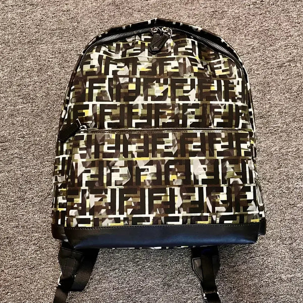 [BUNJANG] Fendi FF Zucca Nylon Multicolor Camouflage Backpack / 펜디 FF 쥬카 나일론 멀티 컬러 카모플라쥬 백팩