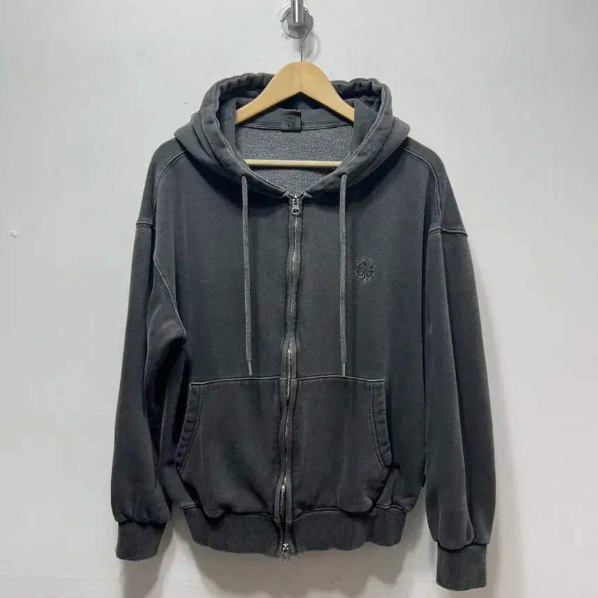 [BUNJANG] Washed Hooded Zip-Up Sweatshirt - Size S / 워싱 후드 집업 S