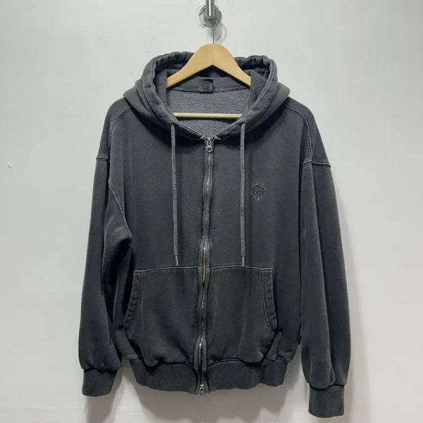 [BUNJANG] Washed Hooded Zip-Up Sweatshirt - Size S / 워싱 후드 집업 S